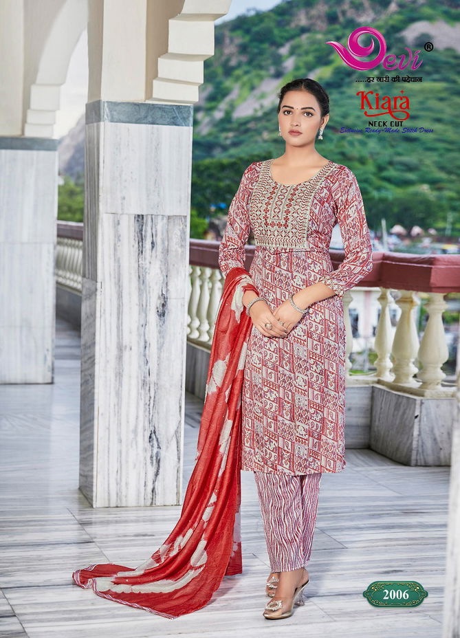 Devi Kiara Rayon Printed Readymade Suits Catalog
